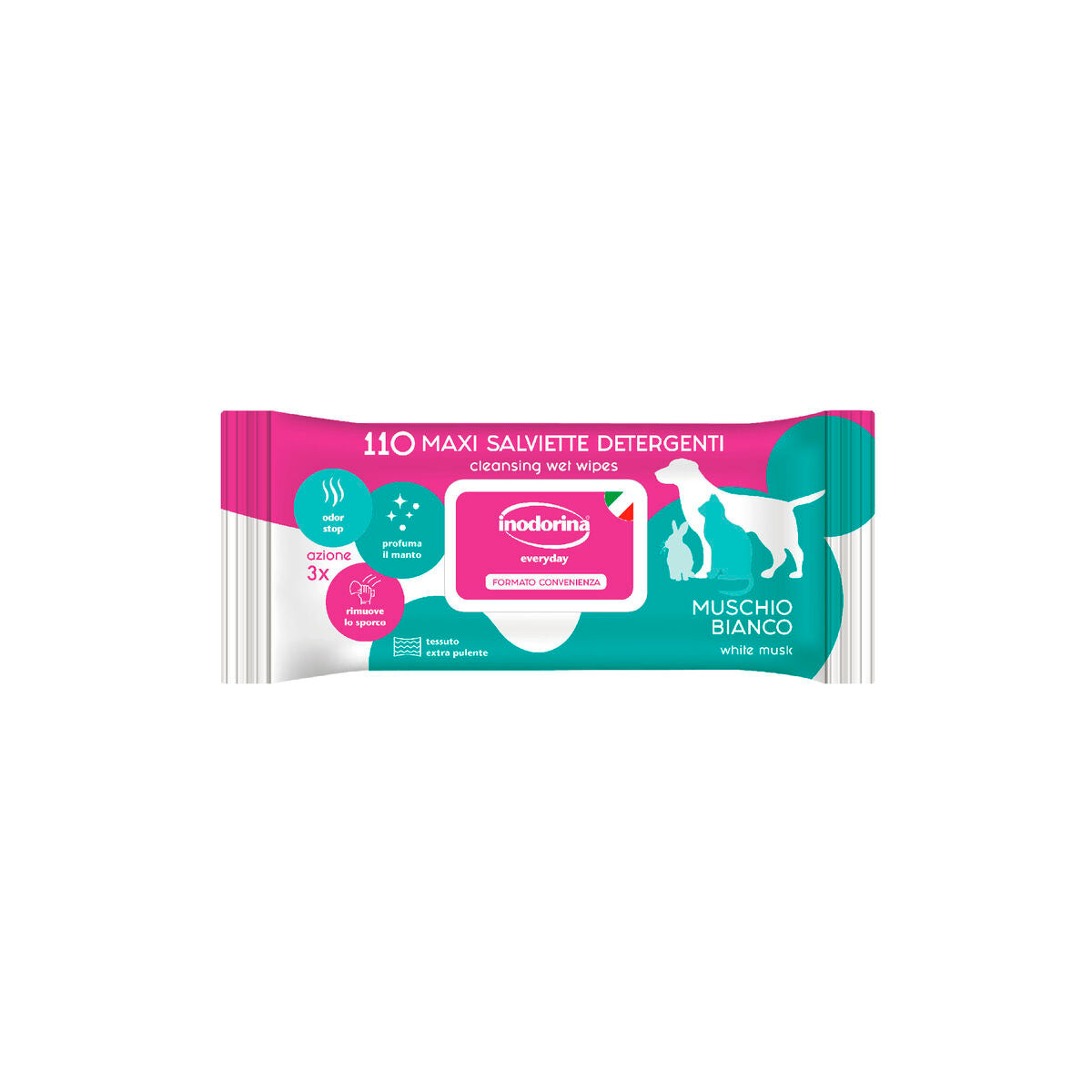 Wet Wipes for Pets Inodorina 110 Units-0