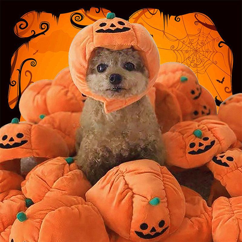 Funny Pumpkin Pet Hat - Cute Halloween Costume For Pets-0