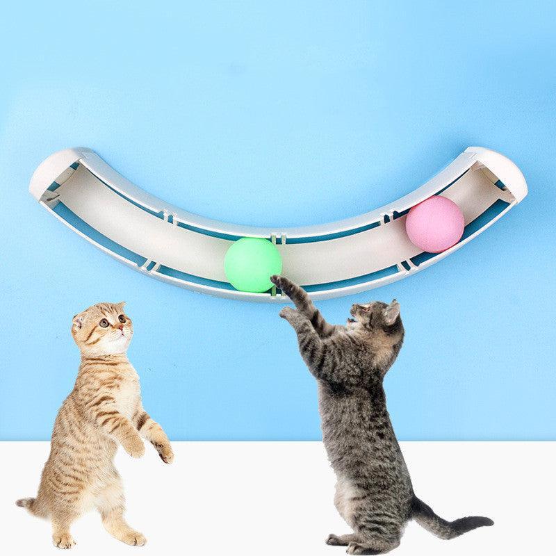 Curved Track Interactive Cat Toy-0