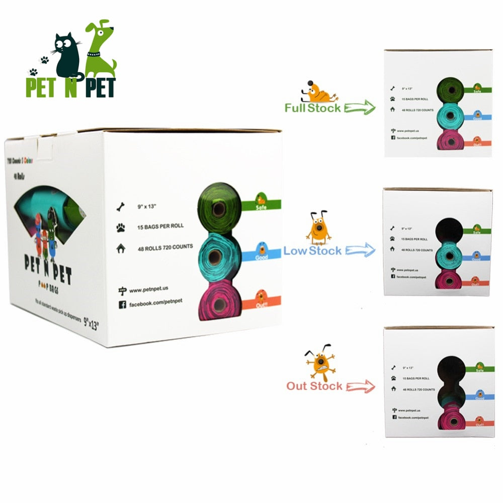 Pet N Pet Biodegradable Dog Poop Bags Earth-Friendly 18 Rolls 270 Counts Multipl Colors Lavender Scented Waste Bags